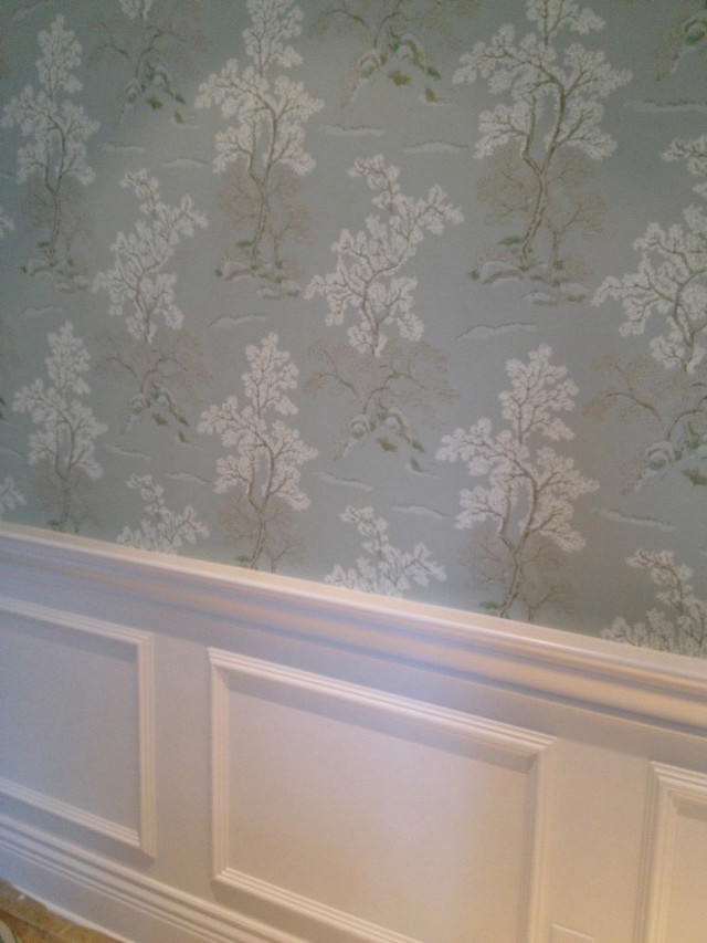 Flowered wallpaper wooden floor room free wallpaper for mobile - medium preview image