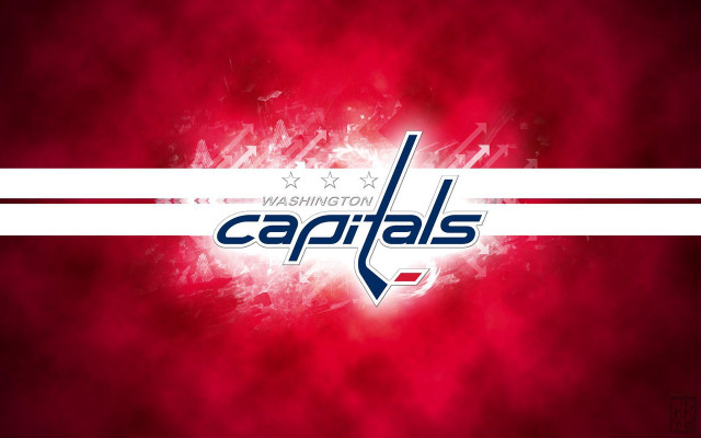Washington capitals logo red background #3 free wallpaper for desktop - medium preview image