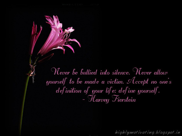 Pink flower quote never bullied free wallpaper for desktop - medium preview image