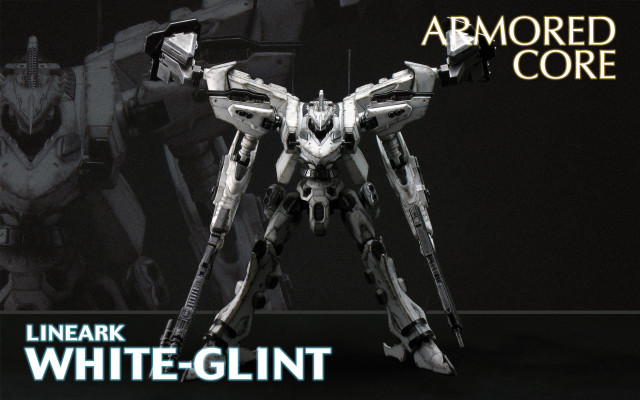 White black robot arms outstretched free wallpaper for desktop - medium preview image