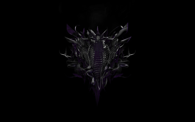 Black purple dragon head spikes free wallpaper for desktop - medium preview image