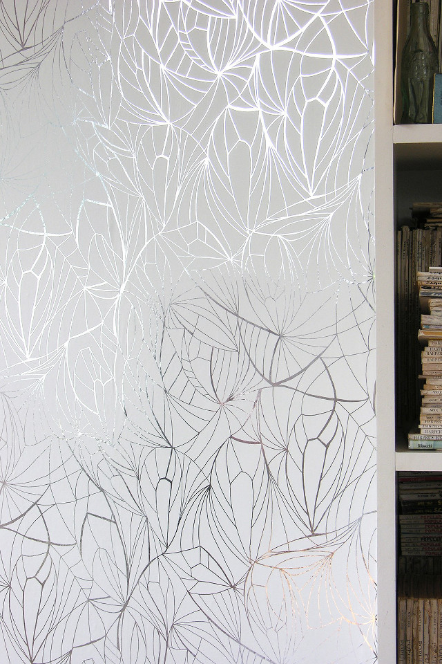 White wall leaves drawing bookshelf free wallpaper for mobile - medium preview image