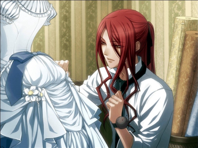 Woman red hair man white free wallpaper for desktop - medium preview image