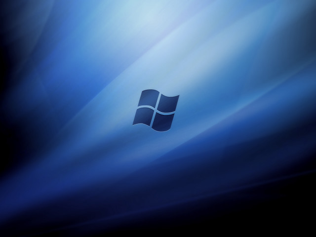 Blue background windows logo blurry free wallpaper for desktop - medium preview image