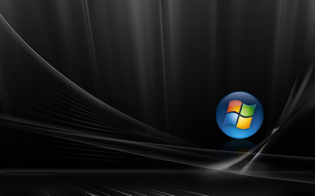 Windows logo black background light free wallpaper for desktop - medium preview image