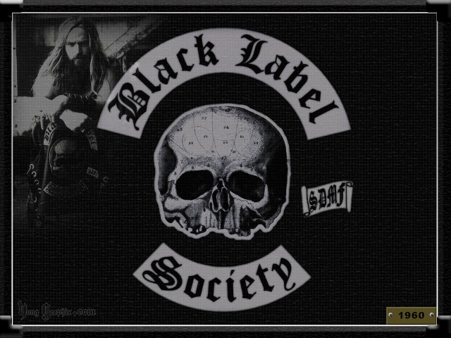 Black label skull sword banner free wallpaper for desktop - medium preview image