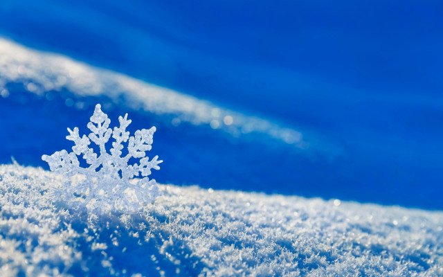 Snowflake blue background white snowflakes #2 free wallpaper for desktop - medium preview image
