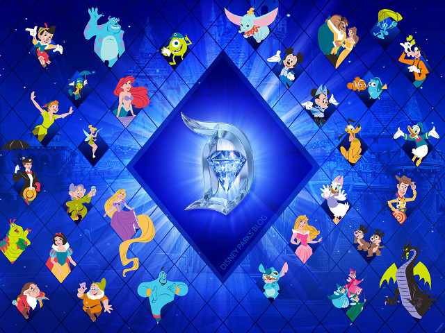 Blue diamond cartoon characters center free wallpaper for desktop - medium preview image
