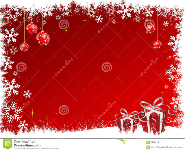 Red christmas card presents snowflakes free wallpaper for desktop - medium preview image