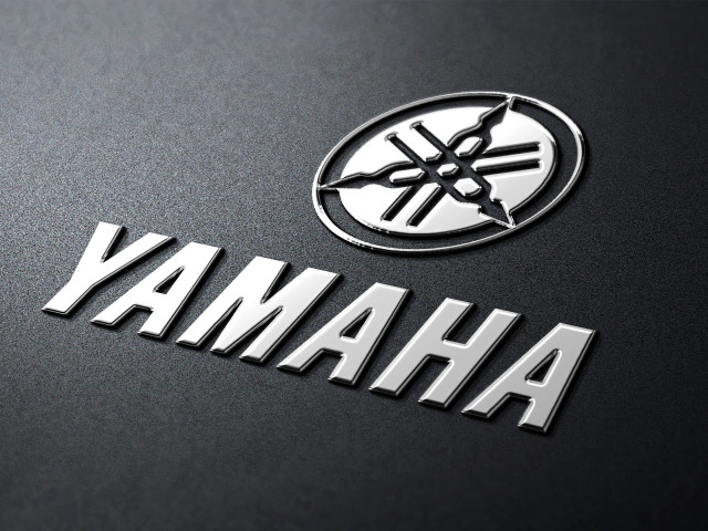 Yamaha logo black white black free wallpaper for desktop - medium preview image