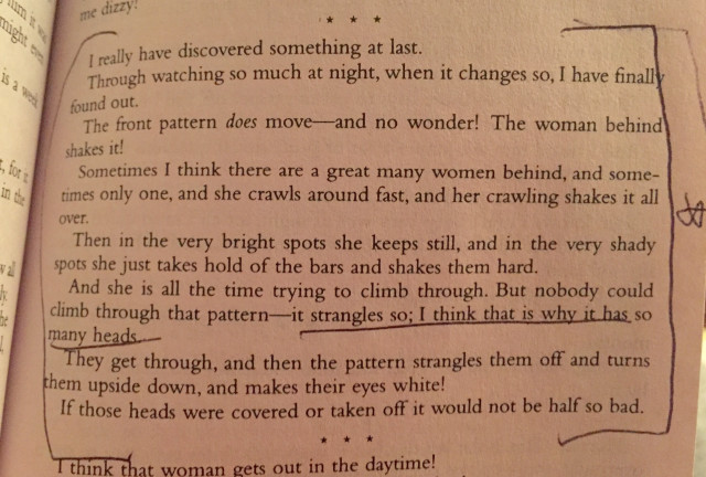 Feminist book page woman face free wallpaper for desktop - medium preview image