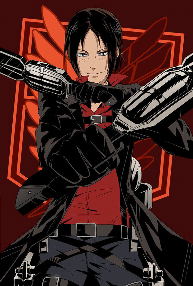 Eizan kikukawa man gun red free wallpaper for mobile - medium preview image