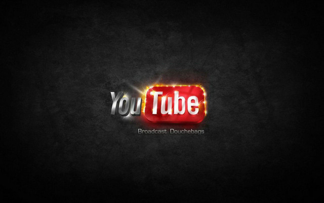 Red youtube logo black background #2 free wallpaper for desktop - medium preview image