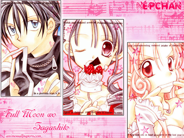 Anime couple pink hair black free wallpaper for desktop - medium preview image