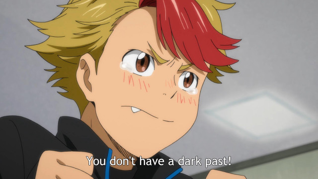 Young man red hair black free wallpaper for desktop - medium preview image