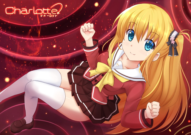 Blonde girl blue eyes anime #2 free wallpaper for desktop - medium preview image