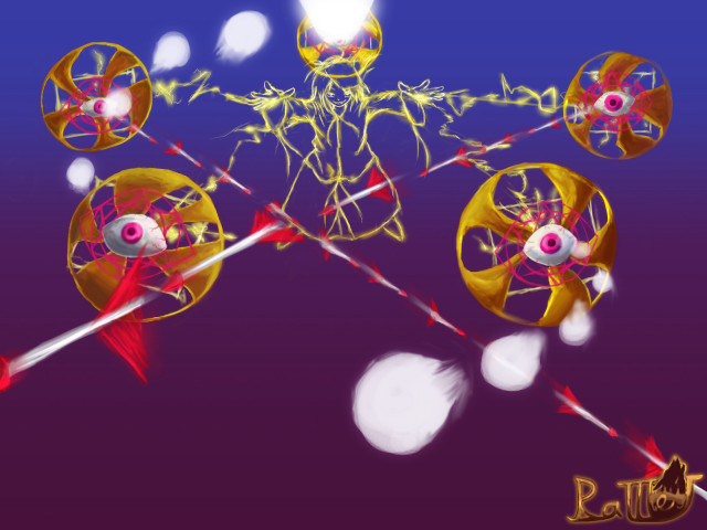 Flying object arrows star center free wallpaper for desktop - medium preview image