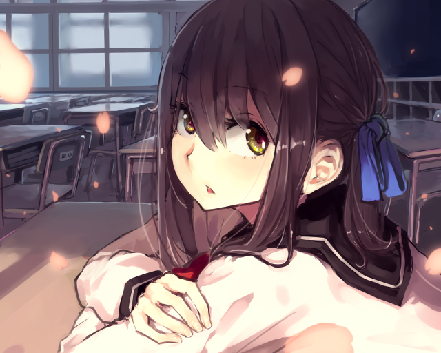 Girl long hair tie window #3 free wallpaper for desktop - medium preview image