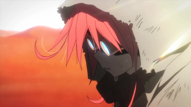 Pink hair blue eyes sunset free wallpaper for desktop - medium preview image