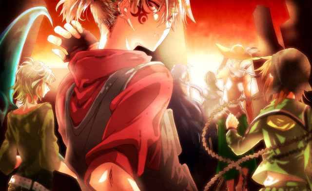 Anime characters dark room red #2 free wallpaper for desktop - medium preview image