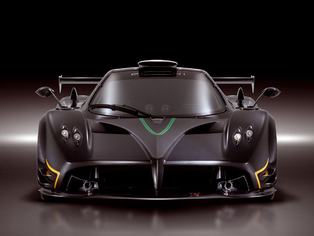 Black sports car green stripe free wallpaper for desktop - medium preview image