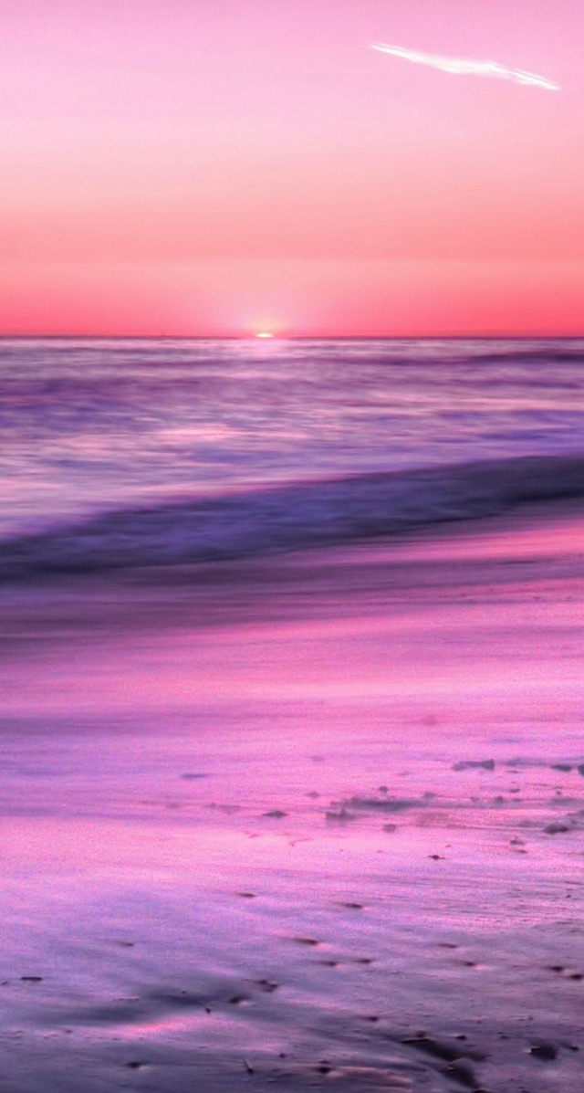 Pink purple sunset ocean surfer free wallpaper for mobile - medium preview image