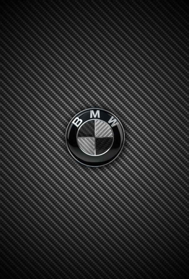Bmw emblem black background white free wallpaper for mobile - medium preview image