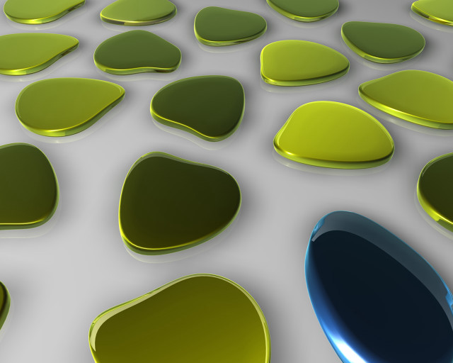 Green blue shapes white surface #3 free wallpaper for desktop - medium preview image