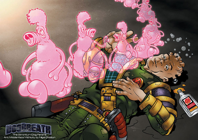 Cartoon man laying ground phone free wallpaper for desktop - medium preview image