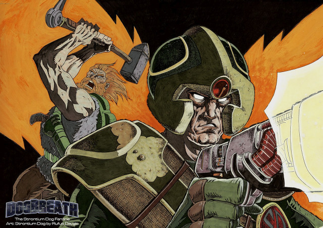 Man gun dog fire drawing free wallpaper for desktop - medium preview image