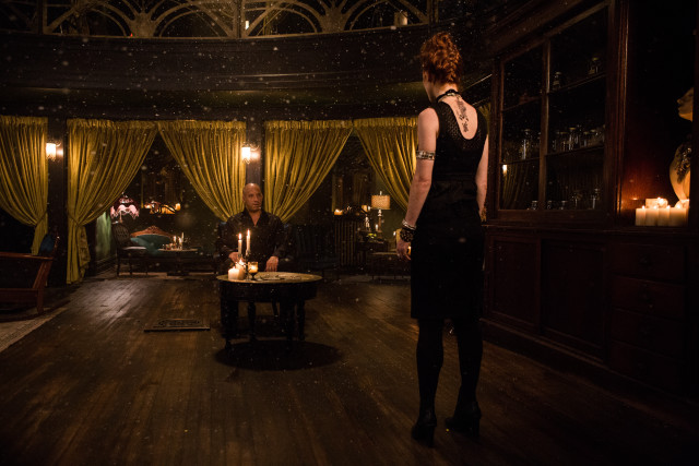 Woman table man chair candles free wallpaper for desktop - medium preview image