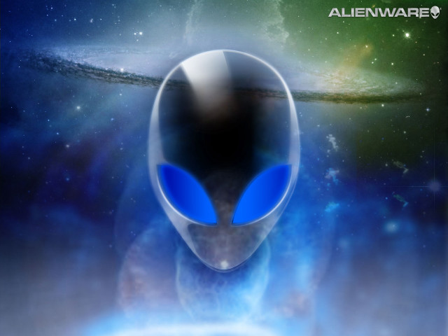 Blue alien head black background #3 free wallpaper for desktop - medium preview image