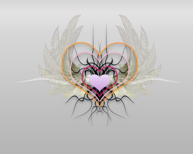 Heart wings heart shaped object free wallpaper for desktop - medium preview image