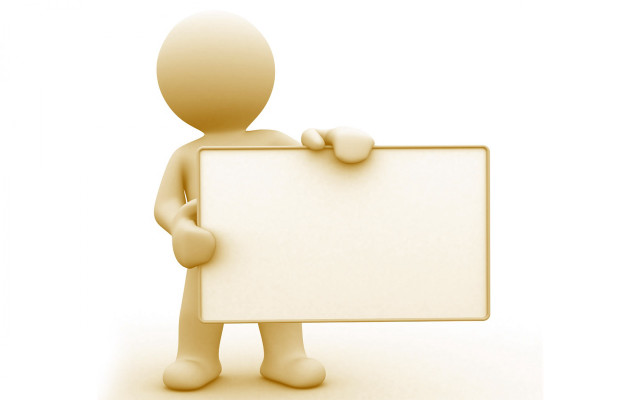 Person holding sign pointing thumb free wallpaper for desktop - medium preview image