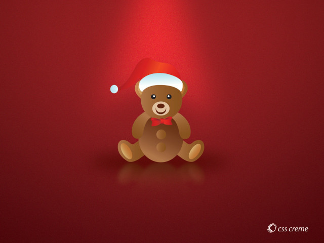 Teddy bear santa hat red #3 free wallpaper for desktop - medium preview image