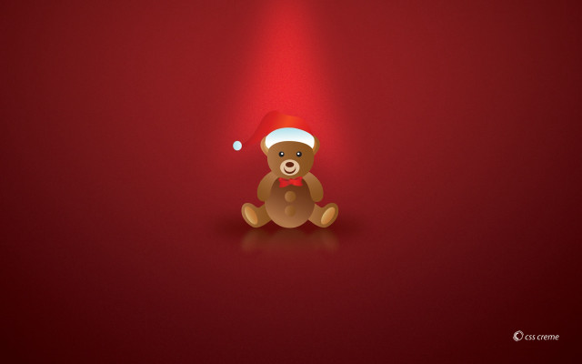 Teddy bear santa hat red #4 free wallpaper for desktop - medium preview image