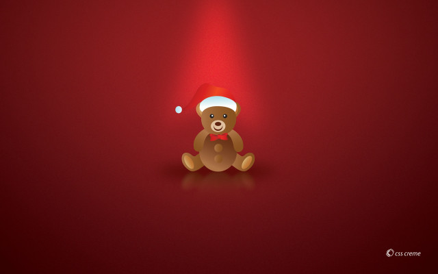 Teddy bear santa hat red #5 free wallpaper for desktop - medium preview image