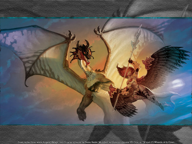 Dragon man sword demon dragon free wallpaper for desktop - medium preview image