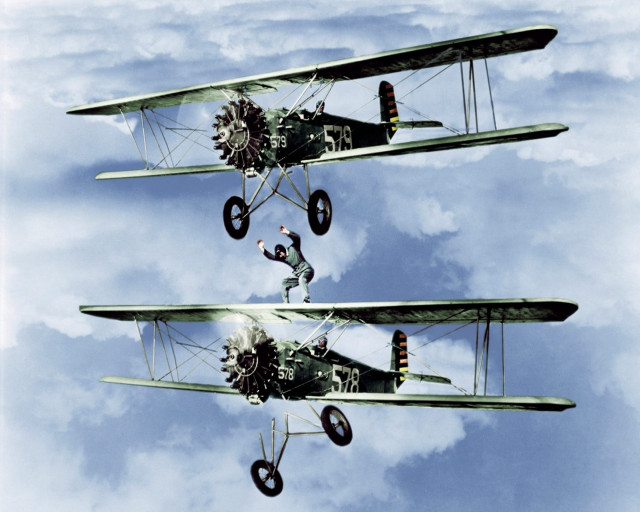 Three planes man wing cloudy free wallpaper for desktop - medium preview image