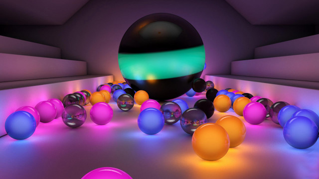 Room balls lights floor middle free wallpaper for desktop - medium preview image