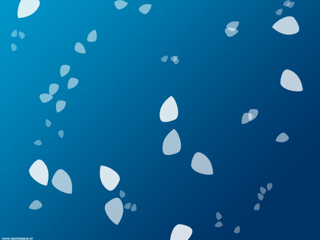 Blue background white leaves floating free wallpaper for desktop - medium preview image