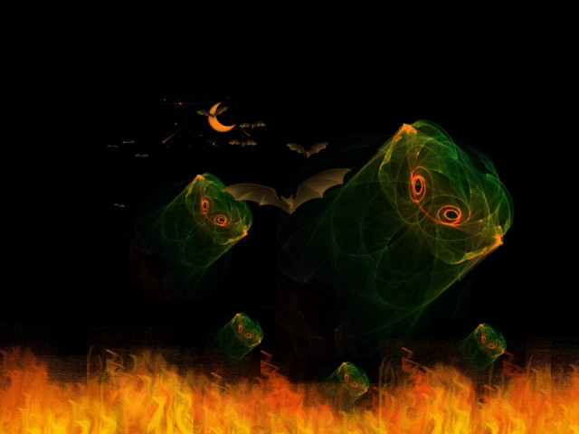 Fire bear bat flame campfire free wallpaper for desktop - medium preview image