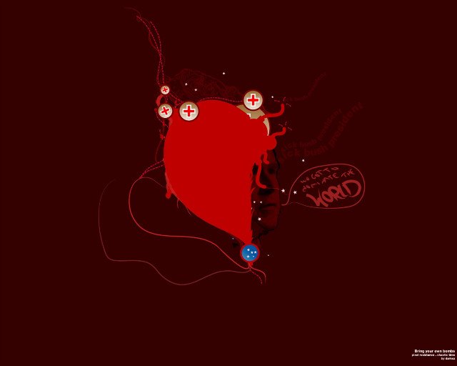 Red heart cross neoplasticism screenshot free wallpaper for desktop - medium preview image