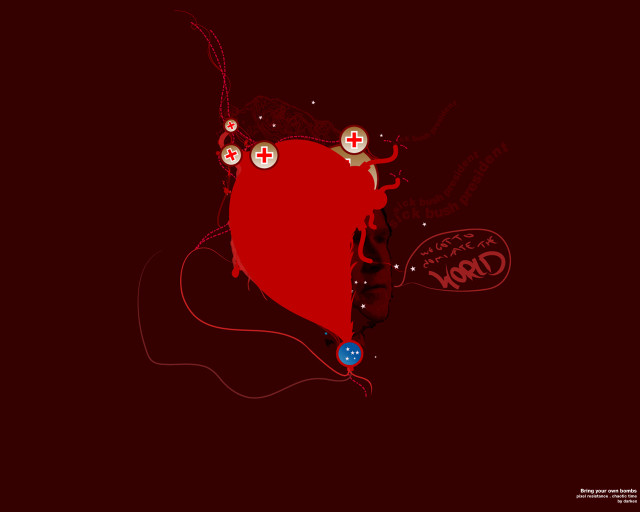 Red heart medical symbol background free wallpaper for desktop - medium preview image