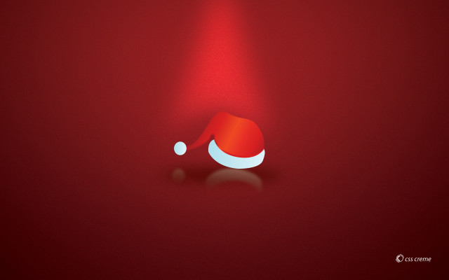 Red background santa hat white free wallpaper for desktop - medium preview image