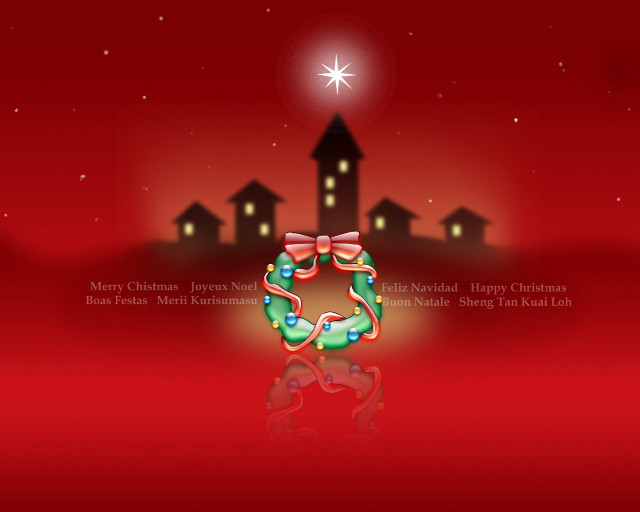 Christmas card red background snake #2 free wallpaper for desktop - medium preview image
