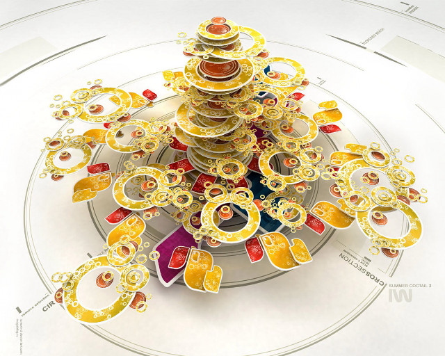 Colorful items plate clock background #2 free wallpaper for desktop - medium preview image