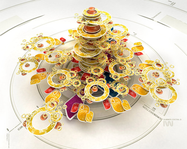 Colorful objects on plate with free wallpaper for desktop - medium preview image