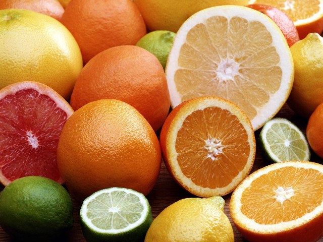Oranges limes table cut half free wallpaper for desktop - medium preview image