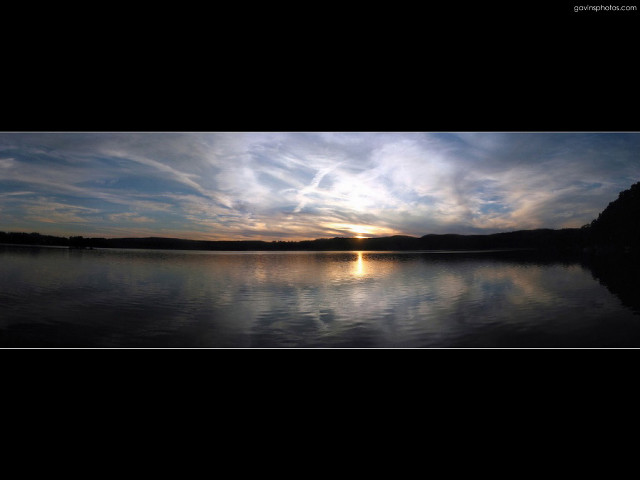 Sunset lake clouds trees hudsonriver free wallpaper for desktop - medium preview image